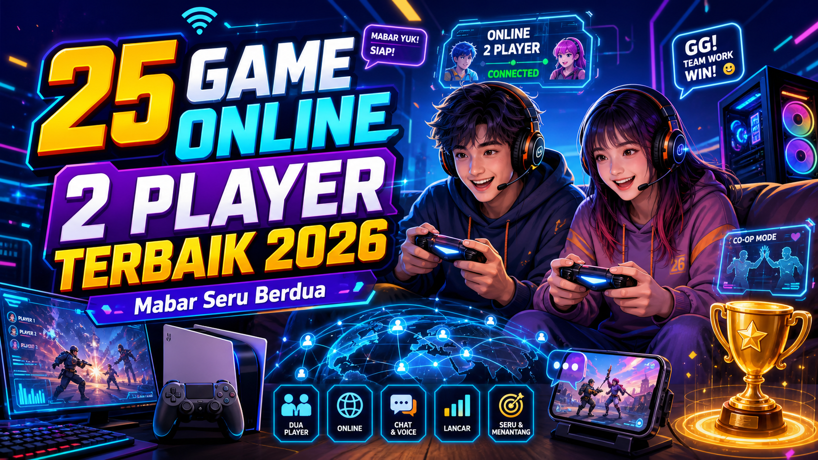 25 Game Online 2 Player Terbaik 2026 buat Mabar Seru Berdua - game
