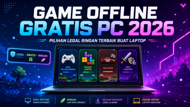 game - Game Offline Gratis PC 2026: Pilihan Legal Ringan Terbaik buat Laptop
