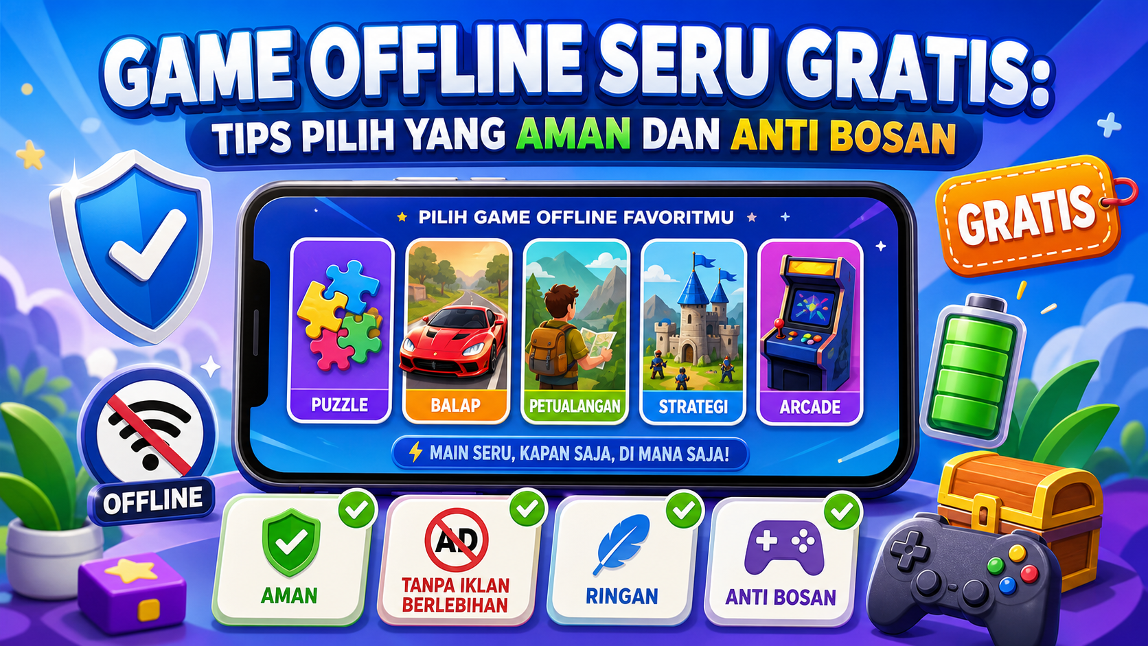 Game Offline Seru Gratis: Tips Pilih yang Aman dan Anti Bosan - game