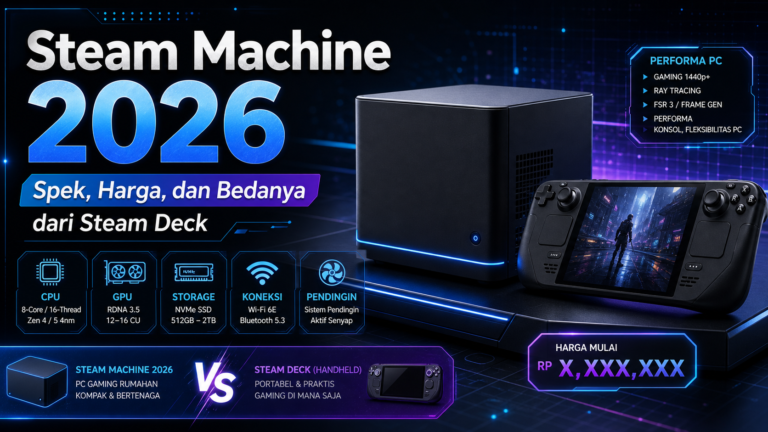 steam - Steam Machine 2026: Spek, Harga, dan Bedanya dari Steam Deck