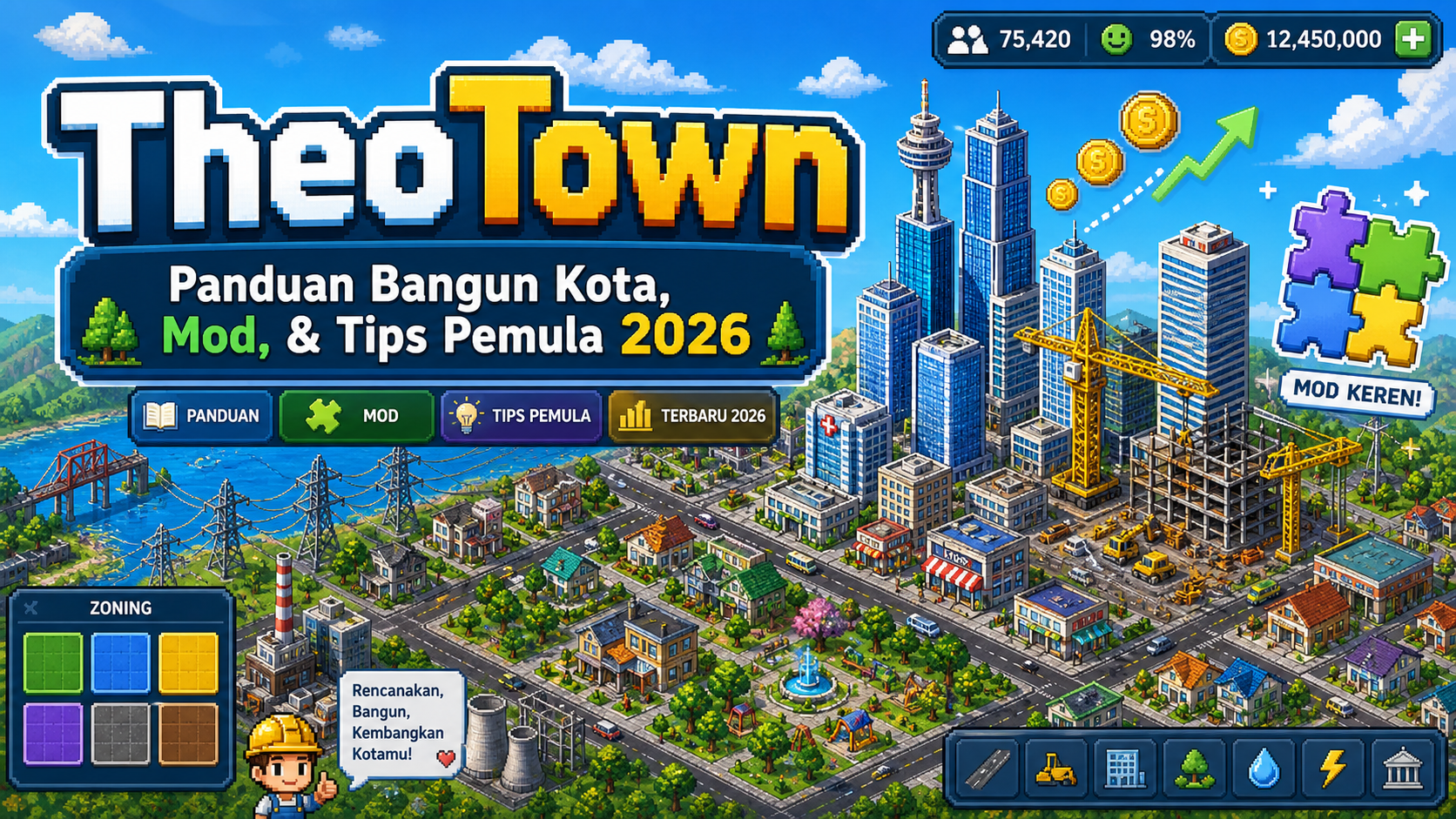 theotown - TheoTown: Panduan Bangun Kota, Mod, dan Tips Pemula Terbaru 2026