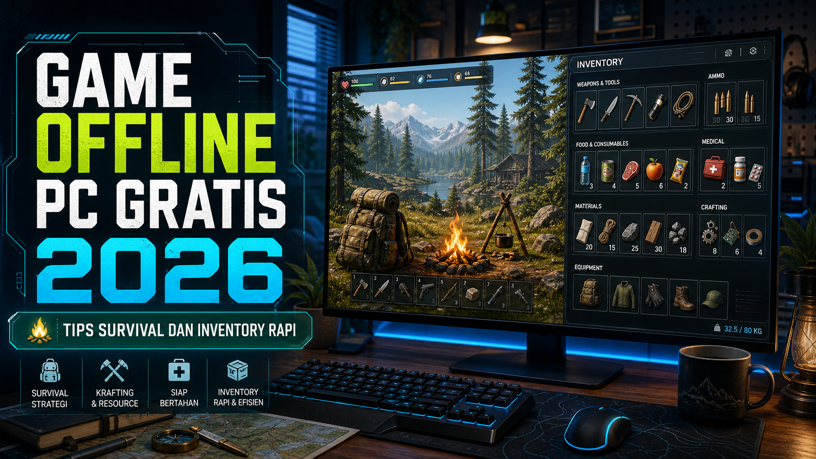 game - Game Offline PC Gratis 2026: Tips Survival dan Inventory Rapi