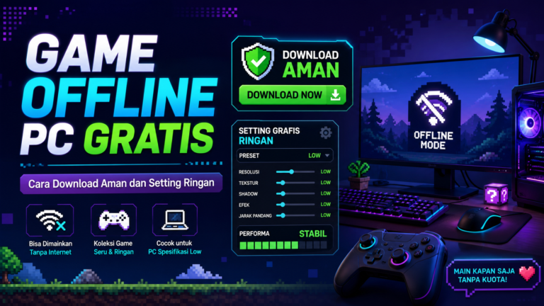 game - Game Offline PC Gratis: Cara Download Aman dan Setting Ringan