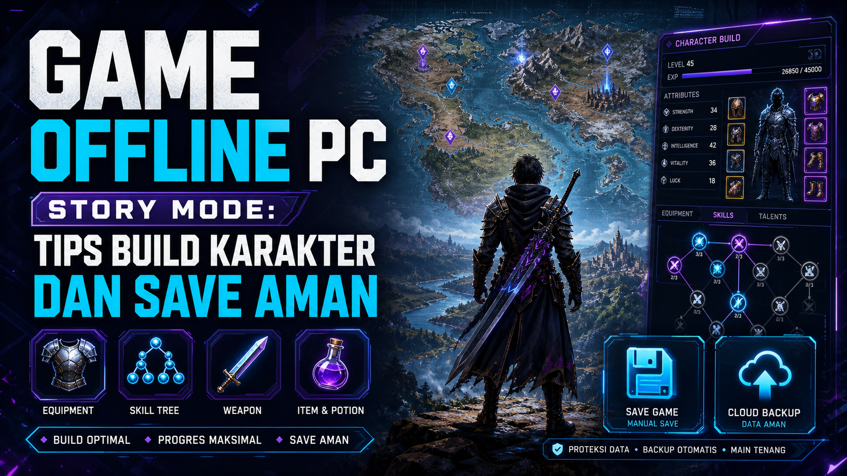 game - Game Offline PC Story Mode: Tips Build Karakter dan Save Aman