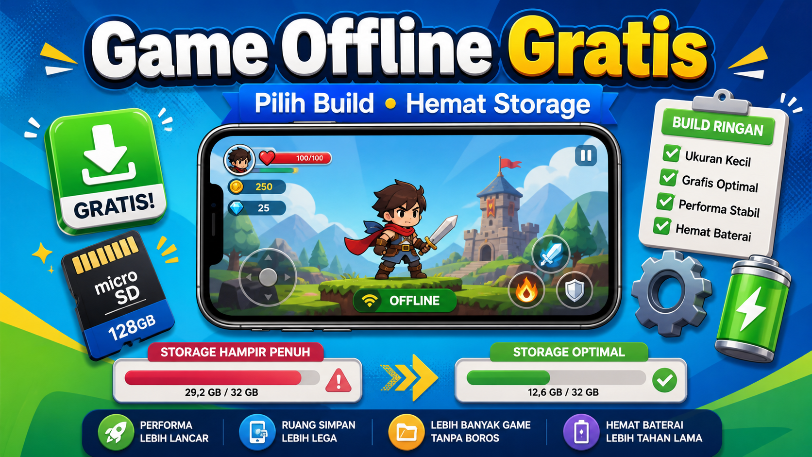 Game Offline Gratis: Tips Pilih Build dan Hemat Storage di HP - game