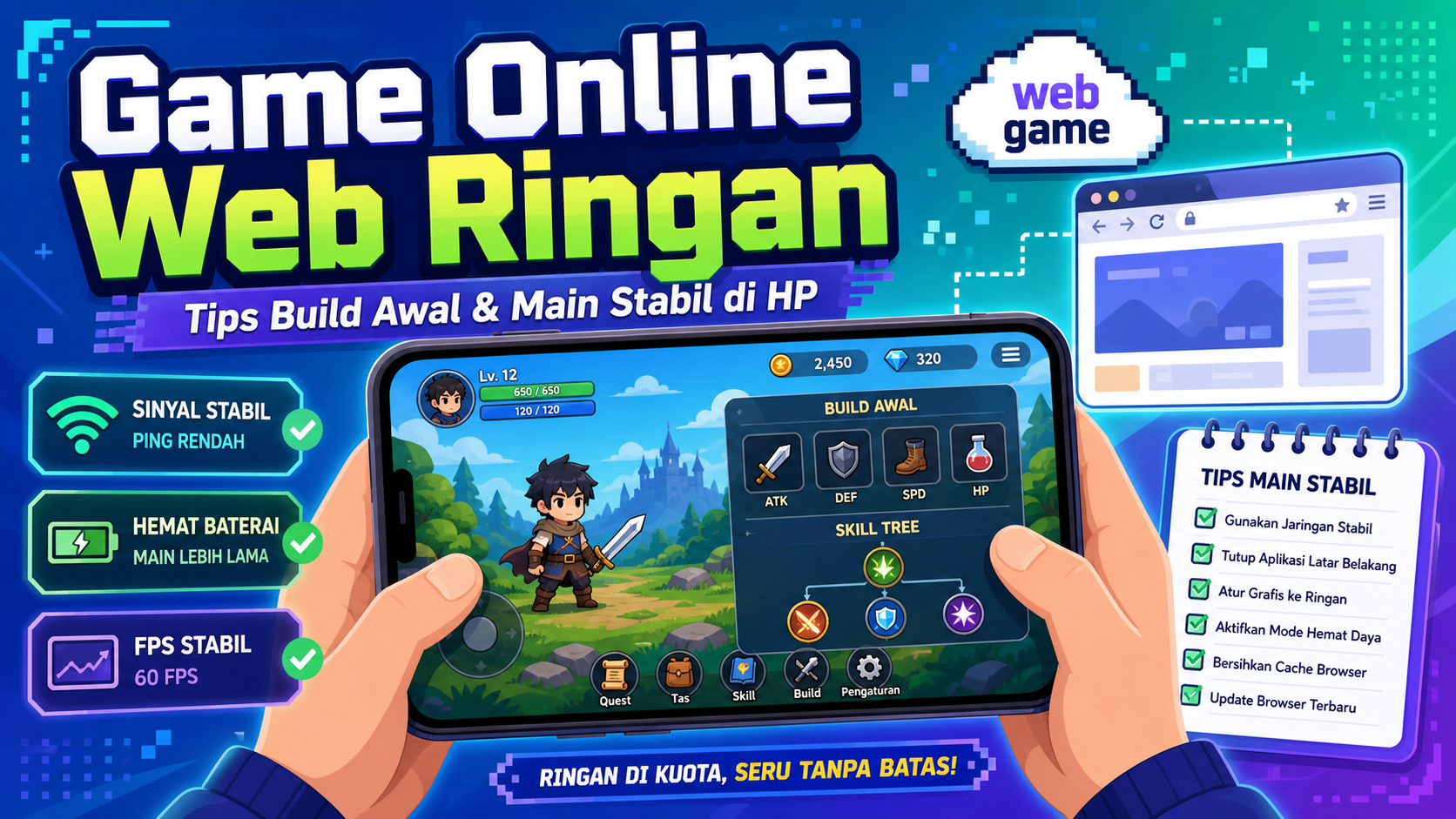 Game Online Web Ringan: Tips Build Awal dan Main Stabil di HP - game