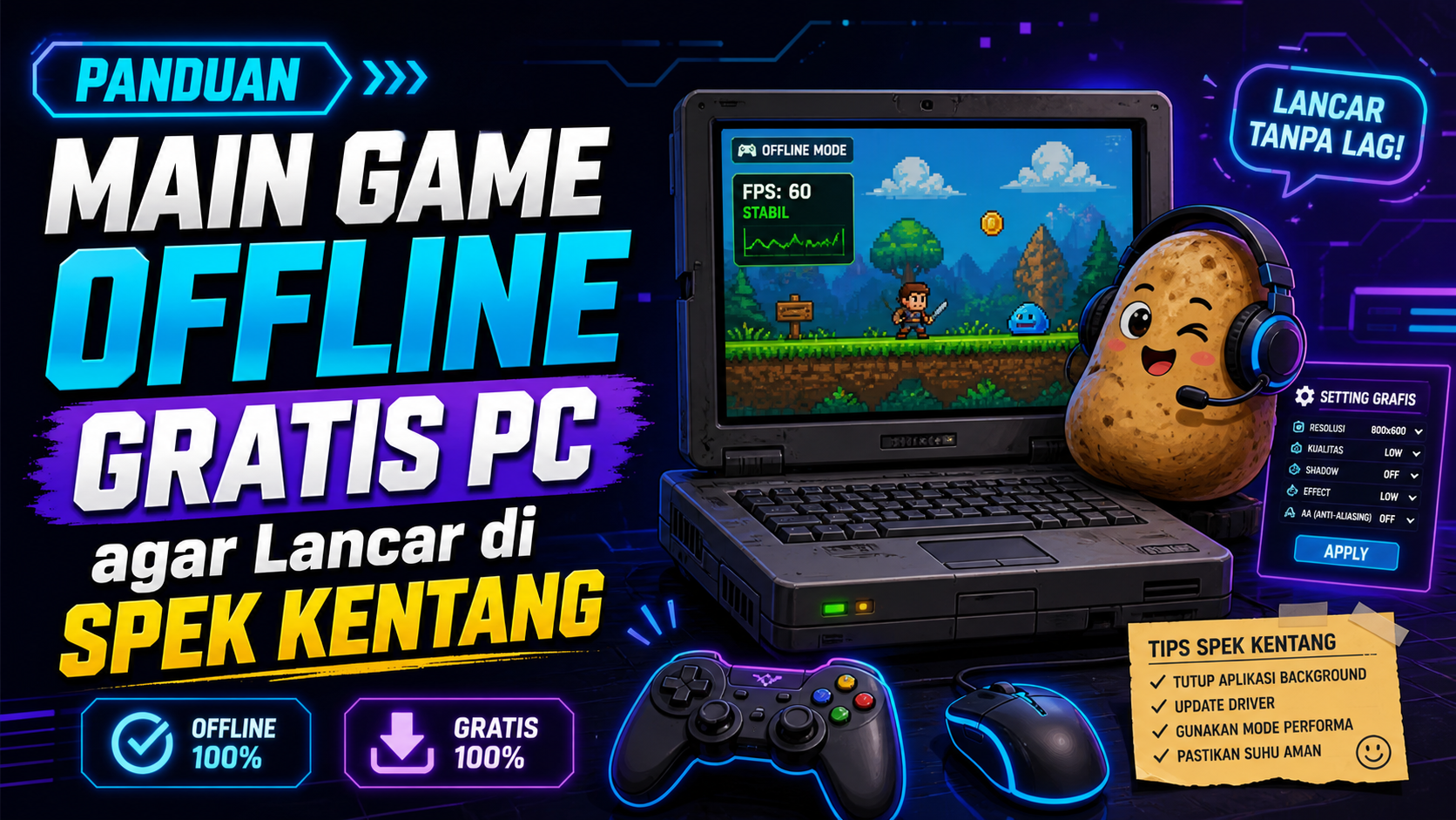 game - Panduan Main Game Offline Gratis PC agar Lancar di Spek Kentang