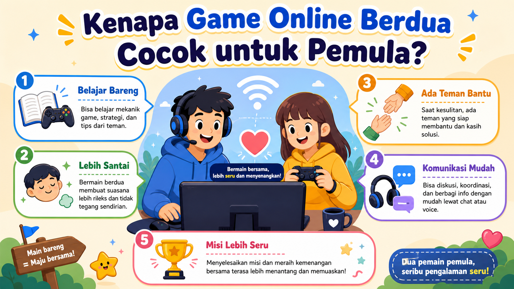 Kenapa Game Online Berdua Cocok untuk Pemula? - game