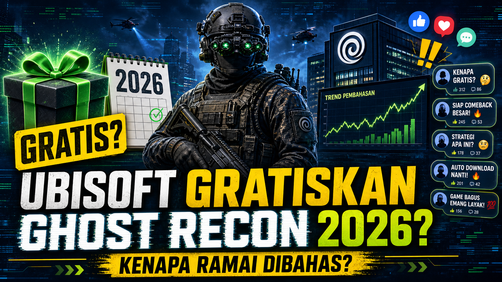 Kenapa Ubisoft Gratiskan Ghost Recon 2026 Ramai Dibahas? - ubisoft
