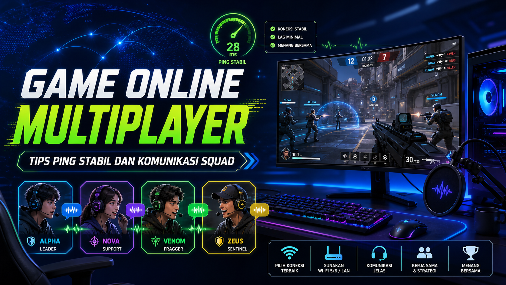multiplayer - Game Online Multiplayer: Tips Ping Stabil dan Komunikasi Squad