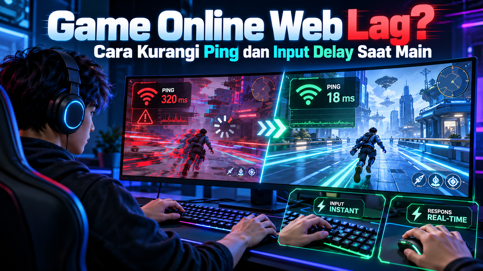 game - Game Online Web Lag? Cara Kurangi Ping dan Input Delay Saat Main
